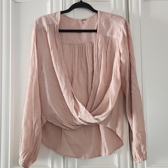 FREE PEOPLE | Long Sleeved Faux Wrap Blouse - Picture 5 of 9